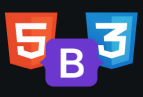 Logo de HTML, CSS y Bootstrap 5